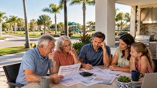 Family looking at where tax money comes from